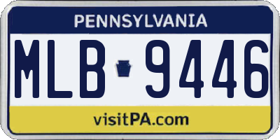 PA license plate MLB9446