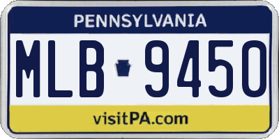 PA license plate MLB9450