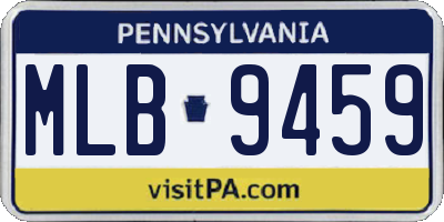 PA license plate MLB9459