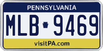 PA license plate MLB9469