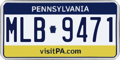 PA license plate MLB9471