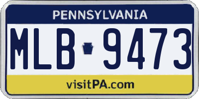 PA license plate MLB9473