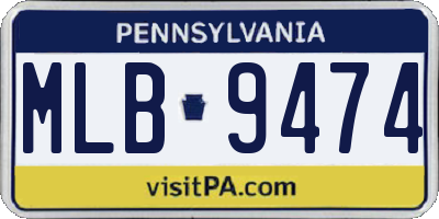 PA license plate MLB9474