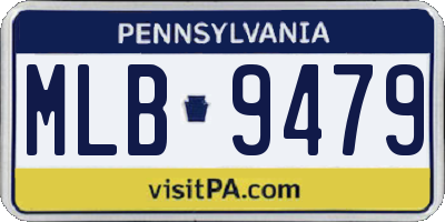 PA license plate MLB9479