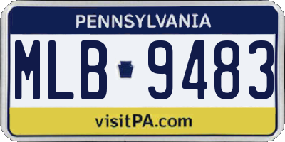 PA license plate MLB9483