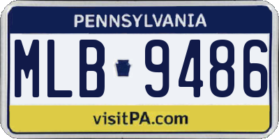 PA license plate MLB9486