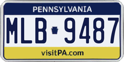 PA license plate MLB9487