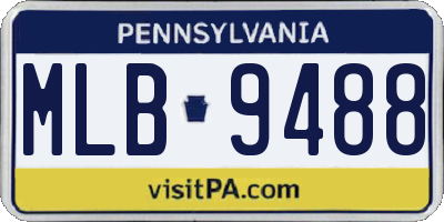PA license plate MLB9488