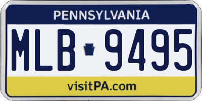 PA license plate MLB9495