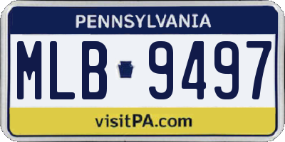 PA license plate MLB9497