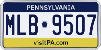 PA license plate MLB9507