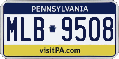 PA license plate MLB9508