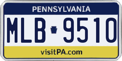 PA license plate MLB9510