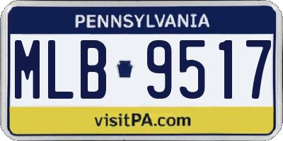 PA license plate MLB9517