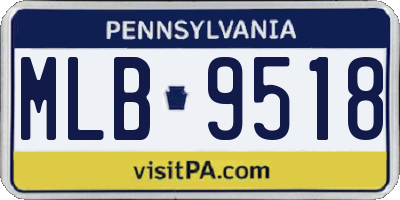 PA license plate MLB9518