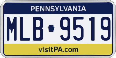 PA license plate MLB9519