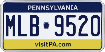 PA license plate MLB9520