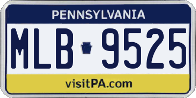 PA license plate MLB9525
