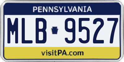 PA license plate MLB9527