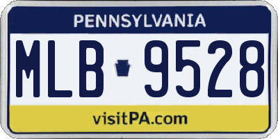 PA license plate MLB9528