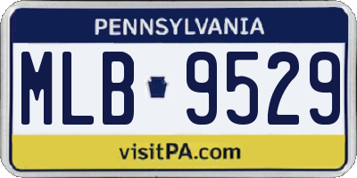 PA license plate MLB9529