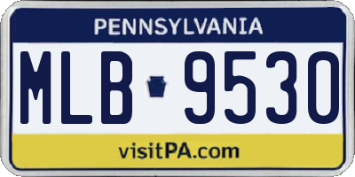 PA license plate MLB9530