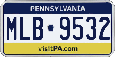 PA license plate MLB9532