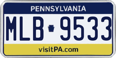 PA license plate MLB9533