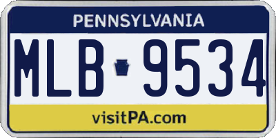 PA license plate MLB9534