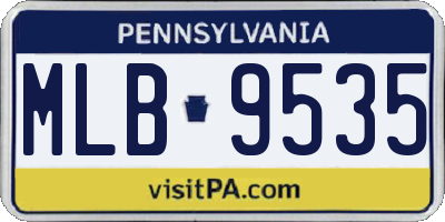 PA license plate MLB9535