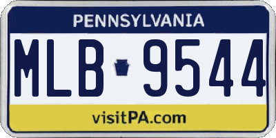 PA license plate MLB9544