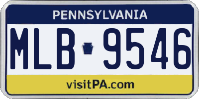 PA license plate MLB9546