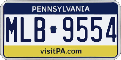 PA license plate MLB9554
