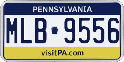 PA license plate MLB9556