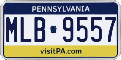 PA license plate MLB9557