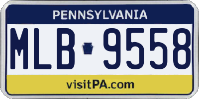PA license plate MLB9558