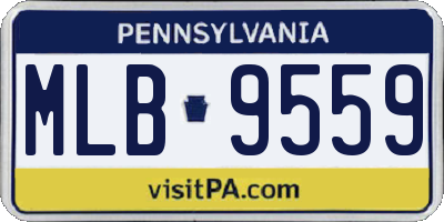 PA license plate MLB9559