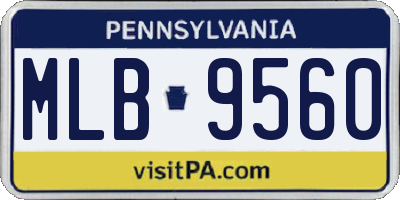 PA license plate MLB9560