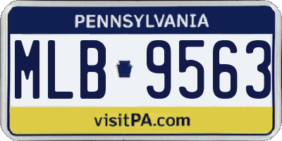 PA license plate MLB9563