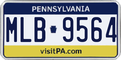 PA license plate MLB9564