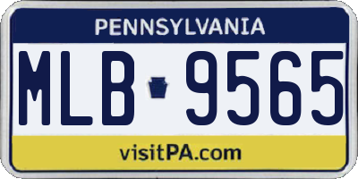 PA license plate MLB9565
