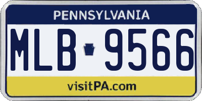 PA license plate MLB9566