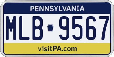 PA license plate MLB9567
