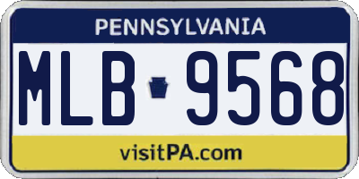 PA license plate MLB9568