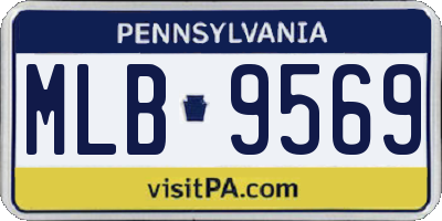 PA license plate MLB9569