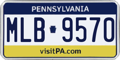 PA license plate MLB9570