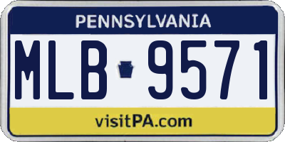 PA license plate MLB9571