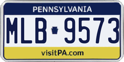PA license plate MLB9573