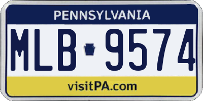 PA license plate MLB9574