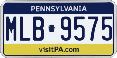PA license plate MLB9575